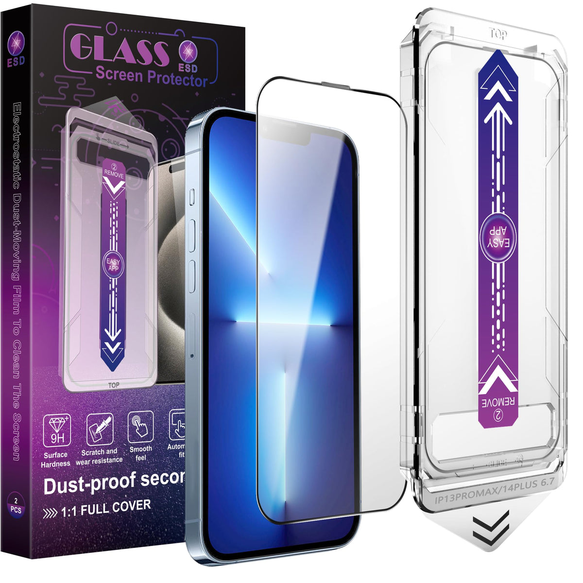 CHRYSHA 2-Pack Matte Screen Protector for iPhone 12 Pro Max 6.7-Inch, Auto Dust Removal, No Bubbles, High Definition Clear, Easy Installation