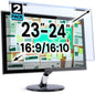 VINTEZ Blue Light Screen Protector for 14 Inch Computer Monitor and Laptop – Anti-UV Blue Light Blocking Film for Desktop PC, Eye Protection Filter, 12.6" x 8.1", 2 Pack
