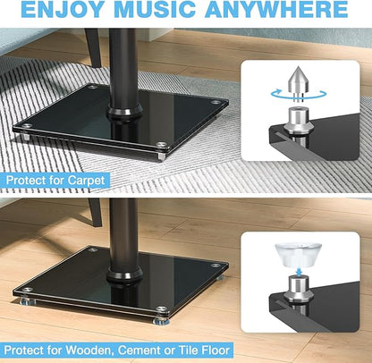 Rfiver Bookshelf Speaker Stands Pair from 32" to 43"