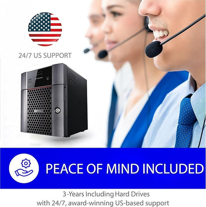 BUFFALO TeraStation Essentials 4-Bay Desktop NAS 8TB (4x2TB) with HDD Hard Drives Included 2.5GBE / Computer Network Attached Storage/Private Cloud/NAS Storage/Network Storage/File Server