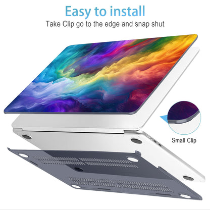 Mektron for 2026 MacBook Air 13-inch M5 Laptop Case A3449 with 13.6-inch Liquid Retina Display Fits 2025 A3240 M4 2024 A3113 M3 2023 A2681 M2 Printed Hard Shell for MacBook Air 13.6", Rainbow Cosmic