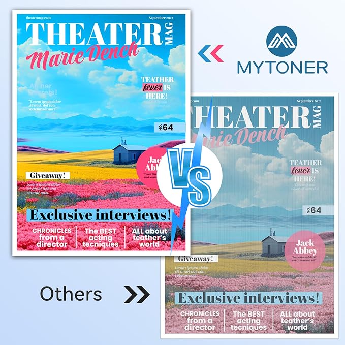 MYTONER 206A Toner Cartridges 4 Pack (with Chip) Compatible Replacement for HP 206A 206X for Color Pro MFP M283fdw M283cdw M282nw Pro M255dw M255nw M283 M255 M282 Printer W2110A W2110X High Yield