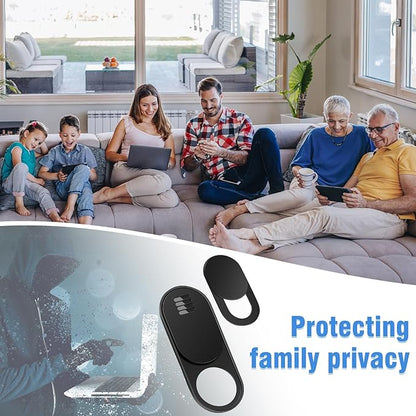Laptop Camera Cover Slide,3 Large+3 Small Ultra Thin Webcam Cover for Laptop,Computer,Tablet,iPhone 6/7/8 Plus and Tesla Model 3/Y Interior Cabin Camera,Web Cam Blocker Protect Your Privacy