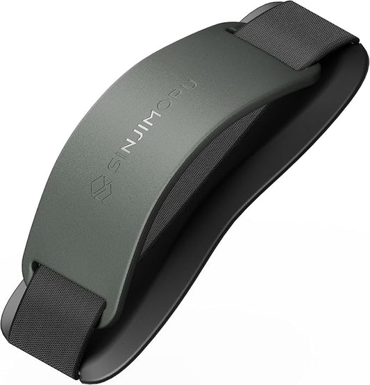 Sinjimoru Phone Grip with Silicone Band, Holder & Kickstand, Olive Grey