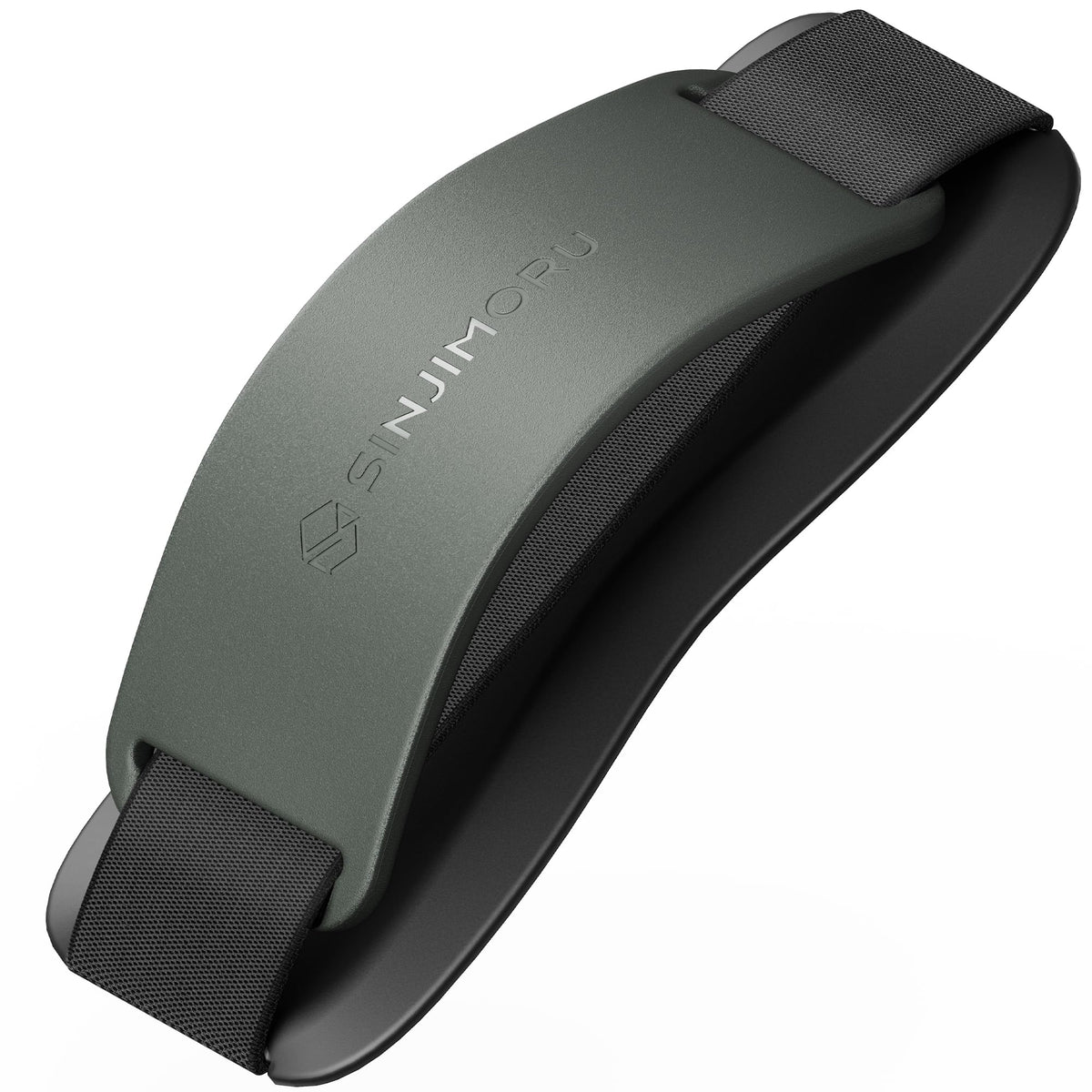 Sinjimoru Phone Grip with Silicone Band, Holder & Kickstand, Black
