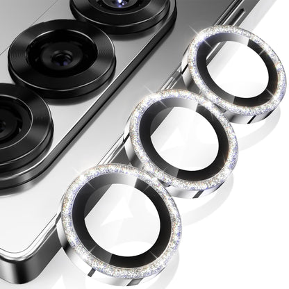 YWXTW for Samsung Galaxy Z Fold 7 Camera Lens Protector,[12X Stronger Adhesion] Individual Anti Scratch Metal Ring Tempered Glass Camera Screen Protector for Z Fold 7 Accessories 2025 (Glitter Silver)