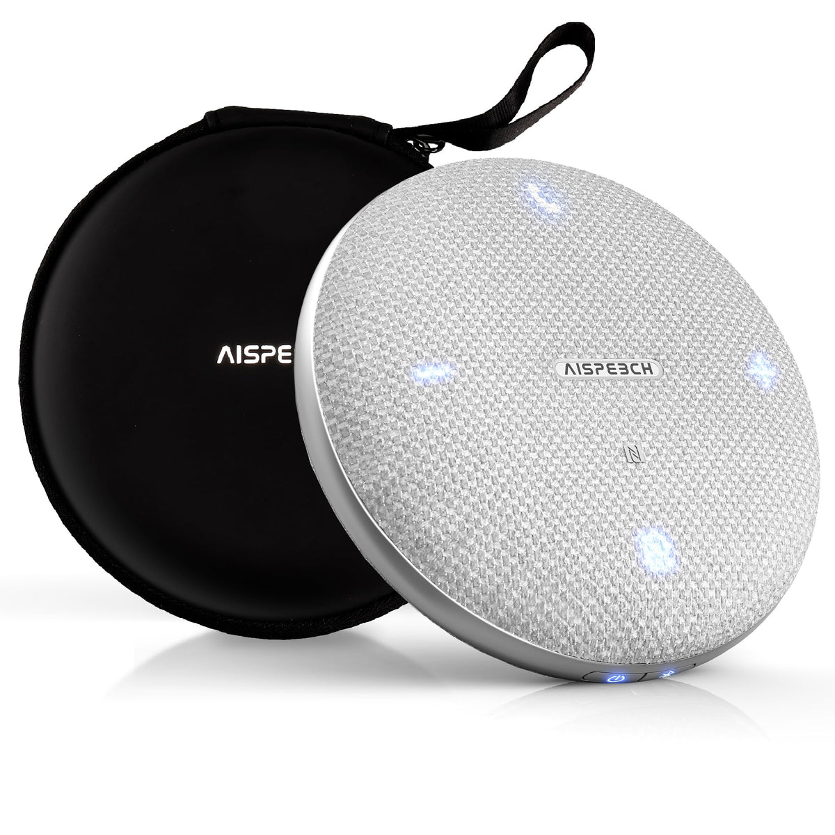 Conference Speaker and Microphone for Online Meetings and Remote Work, Gray