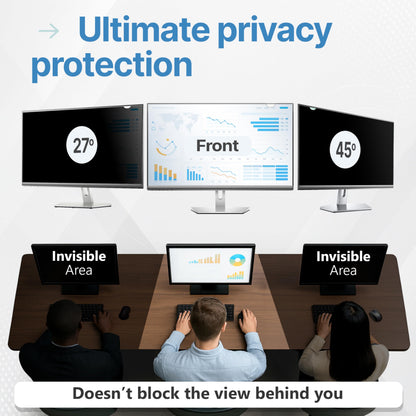 VINTEZ [2 Pack] 23.8 Inch 16:9 Privacy Screen for Computer Monitor and Laptop - Anti Glare Protector Film Blue Light Filter Eye Protection - Computer Screen Privacy Shield