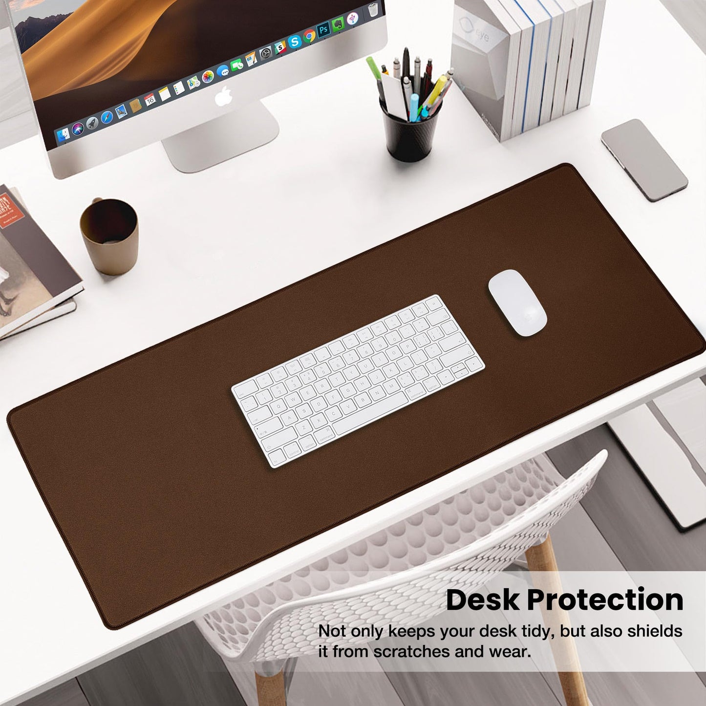ALOANES Non-Slip Extended Mouse Pad Office&Home Desk Mat Stitched Edge