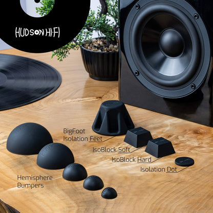 Hudson Hi-Fi 1" Platinum Silicone Isolation Dot, Non-Skid Isolation Feet - No Adhesive - 20 Duro - 16 Pack