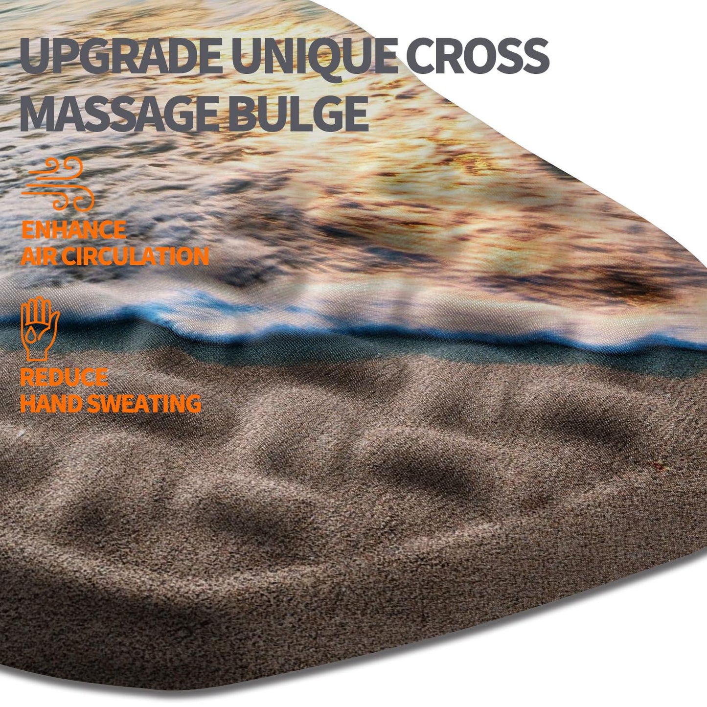 Armanza Ergonomic Slope Mouse Pad Wrist Support, Wrist Rest Mousepad for Carpal Tunnel Pain Relief with Massage Bulge and Slow Rebound Memory Foam (12x8 inch, Sunrise Beach)