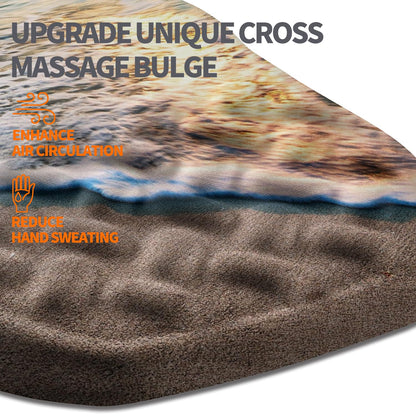 Armanza Ergonomic Slope Mouse Pad Wrist Support, Wrist Rest Mousepad for Carpal Tunnel Pain Relief with Massage Bulge and Slow Rebound Memory Foam (12x8 inch, Sunrise Beach)