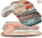 2-in-1 Ergonomic Set, Wave Keyboard Wrist Rest and Massage Slope Mouse Pad Wrist Support, Rebound Memory Foam for Relieve Carpal Tunnel Syndrome and Wrist Pain (Landscape)