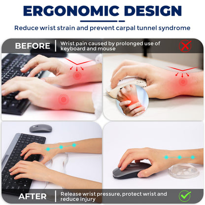 ABRONDA Gel Wrist Rest for Keyboard and Mouse, Wrist Rest for Keyboard, Mouse Wrist Support, Pain Relief, Cool Touch, Non-Skid, Mouse Wrist pad