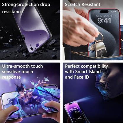 CHRYSHA 2-Pack Anti Blue Light Matte Screen Protector for iPhone 17 Pro 6.3-Inch, Auto Dust Removal, No Bubbles, High Definition Clear, Easy Installation