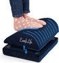 ComfiLife Foot Rest for Under Desk at Work – Adjustable Desk FootRest for Office Chair, Gaming Accessories – Ergonomic Teardrop Design for Back, Hip & Leg Pain Relief – 100% Memory Foam (Navy)