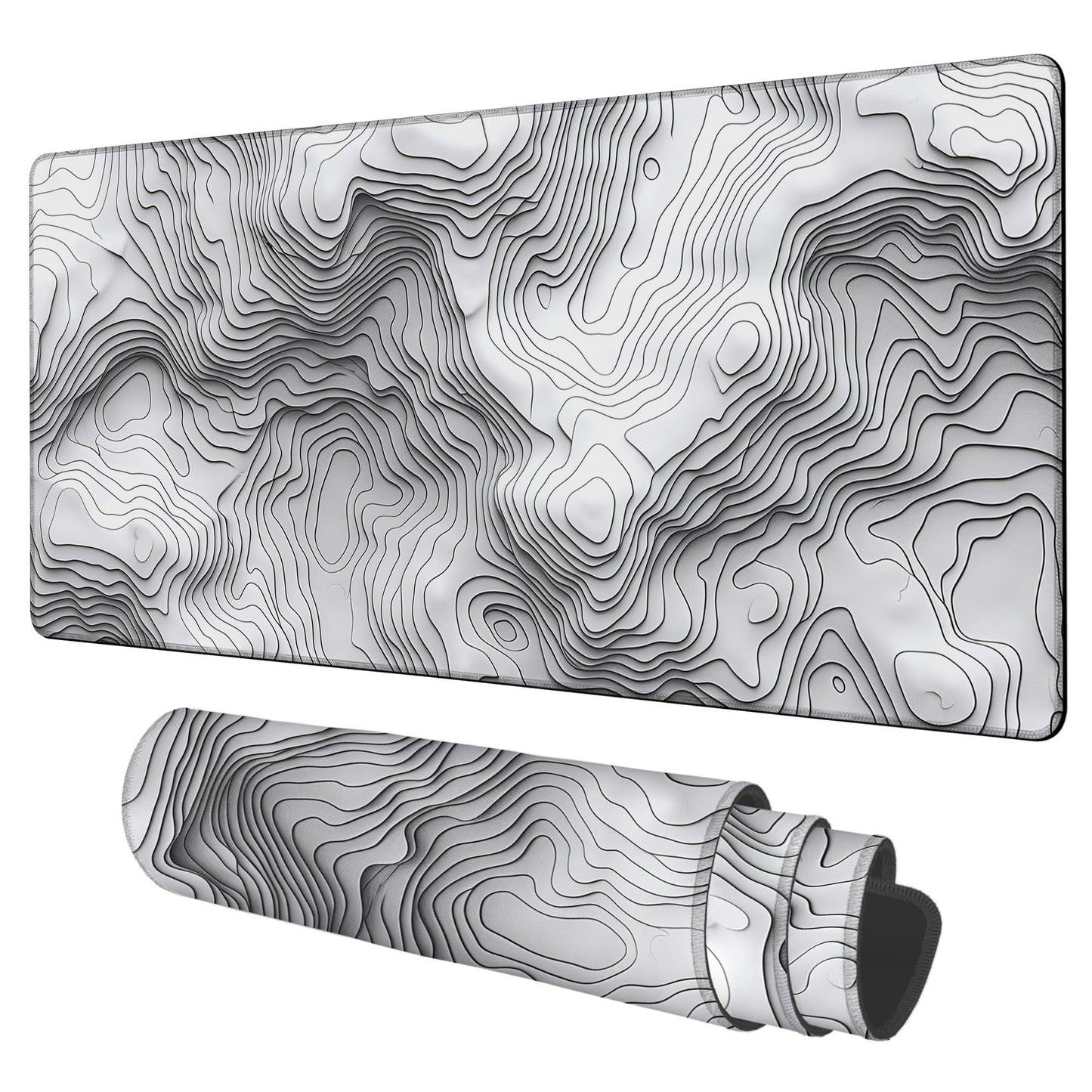 NITAHHHY Large Mouse Pad Wave Lines Gaming Desk Pad Computer Keyboard Non-Slip Waterproof Mouse Mat with Rubber Base and Stitched Edges Entertainment Office Writing Desk Mat 35.4 x 15.7 Inches