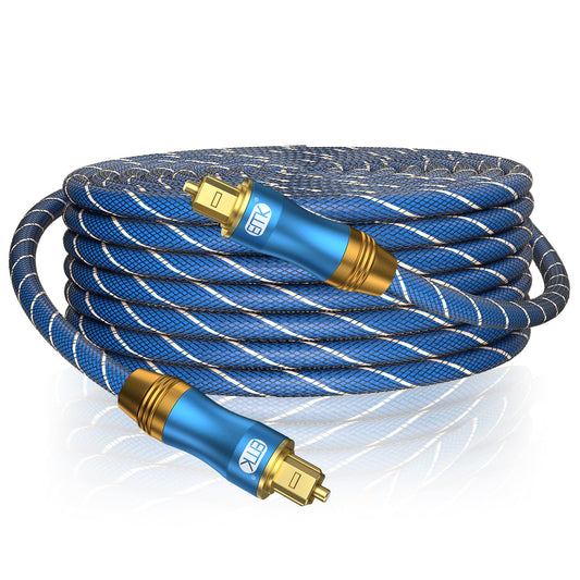 EMK Digital Optical Audio Cable 26Feet/8M Fiber Optical Toslink Cable SPDIF Audio Cable Male to Male Cord for Home Theater, Sound Bar, TV, PS4, Xbox, PlayStation & More