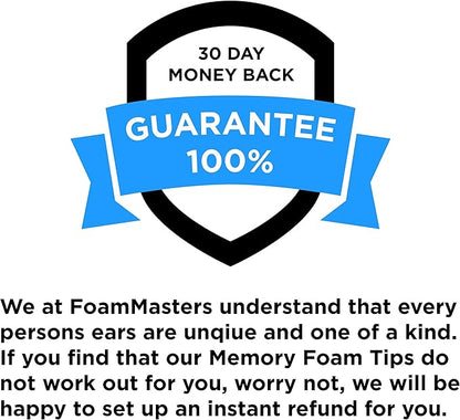 Foam Masters Memory Foam Ear Tips for AirPods Pro 1st & 2nd Gen | Comfortable | Secure | Better Noise Cancellation | Version 3.0 Replacement Buds (Medium - 3 Pairs, White)
