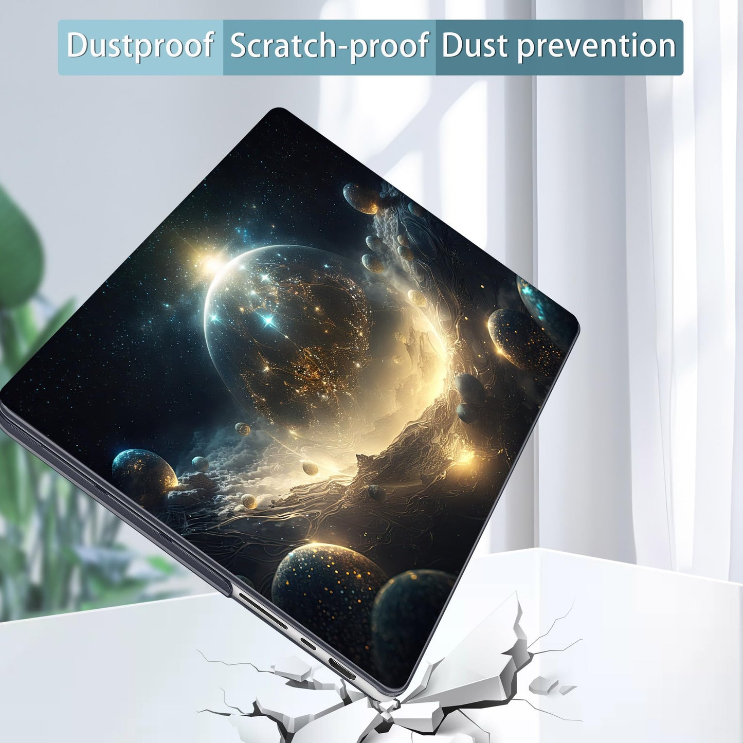 Tuiklol for MacBook Pro 14 Inch Case 2026 2025 2024 2023 2022 2021 Release M5/M4/M3/M2/M1 A2442 Pro/Max,Hard Shell Case with Screen Protector for Touch ID, Birth of Galaxy