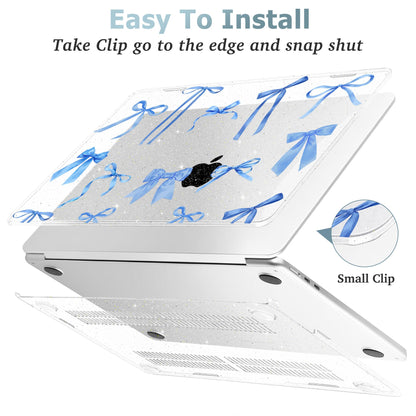 May Chen Case for MacBook Air 13/13.6 inch M5 A3449 M4 A3240 M3 A3113 M2 A2681, 2026 2025 2024-2022, Plastic Hard Shell with Keyboard Cover & Screec Protector, Watercolor Bows