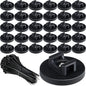 Yookeer 230 Pieces Magnetic Zip Tie Mount Multipurpose Cable Holder Magnets Magnetic Wire Management Bases with Heavy Duty Zip, Mount Nylon Cable Ties in Total (43 mm)