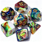 QMAY DND Dice Set -D&D Polyhedral Dice (7 Pcs) for Dungeons and Dragons (Purple Green Four Colors)