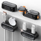 Magnetic Cable Clips - Chfeila 4Pack [Dual Slot] [360°Rotating & Twist-Lock] Cord Management, Adhesive Phone Charging Keeper, Wire Organizer Holder for Nightstand, Home Office Desk Accessories Decor