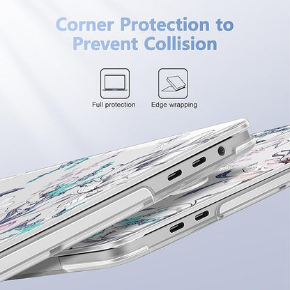 for MacBook Pro 16 inch Case 2019 2020 Release Model A2141, Plastic Hard Shell Cover with Keyboard Cover & Screen Protector for MacBook Pro 16 inch with Touch Bar & Touch ID, Floral C319
