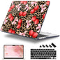 Lepeoac Case for 2026/2025/2024/2023 MacBook Air 15-inch Laptop Release M5 A3448 /M4 A3241 /M3 A3114 /M2 A2941, Stylish Protective Hard Shell Cover for MacBook Air 15.3 inch, Leopard Cherry