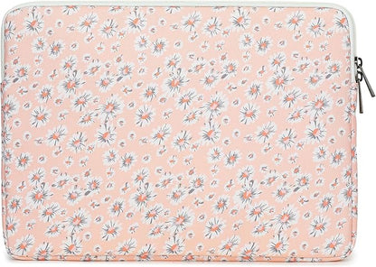 Canvaslove Pink Chrysanthemum Laptop Sleeve Case Bag Cover with Pocket For MacBook Pro 16 and 16 inch HP Lenovo Dell ASUS Acer Notebook Computer