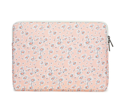 Canvaslove Pink Chrysanthemum Laptop Sleeve Case Bag with Pocket for MacBook Pro 14 inch and 14 inch-14.4 inch HP, Lenovo, Dell, ASUS, Acer Notebook Computer