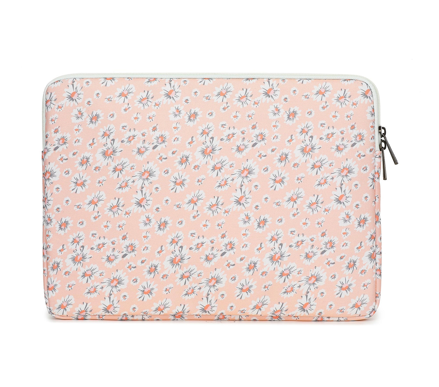 Canvaslove Pink Chrysanthemum Laptop Sleeve Case Bag with Pocket for MacBook Pro 14 inch and 14 inch-14.4 inch HP, Lenovo, Dell, ASUS, Acer Notebook Computer