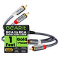 GEARit RCA Cables 1ft OFC, RCA Cables Car Audio with Dual Shielding & Gold-Plated Connectors, RCA Cable for Subwoofer Cable, Hi-Fi System, Amplifier, Active Speakers, Gaming Consoles