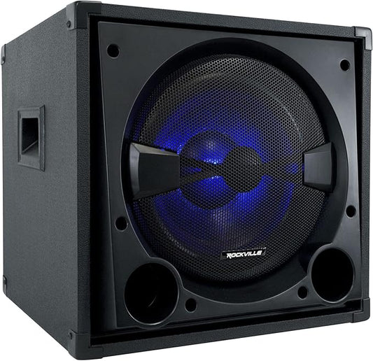 Rockville BASS Blaster 12 Black 12" Powered Home Audio Theater Subwoofer