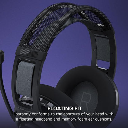 Turtle Beach Atlas 200 Wired USB PC Headset for PC, Gaming Consoles, Xbox, PlayStation, 50mm Nanoclear Drivers, high-Fidelity Audio, Waves 3D Audio, Flip-to-Mute Mic, Memory Foam Cushions - Black