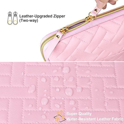 Lacdo 14 Inch Laptop Sleeve Case for HP Lenovo Dell ASUS Chromebook 14 / HP Pavilion Stream 14 / Dell Inspiron 14 / Lenovo IdeaPad 14 / Aspire/ASUS ZenBook Computer Bag Water-Resistant, Sakura Pink