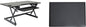 Rocelco 46" Large Height Adjustable Standing Desk Converter with Anti Fatigue Mat BUNDLE - Quick Sit Stand Up Triple Monitor Riser - Retractable Keyboard Tray - Black (R DADRB-46-MAFM)