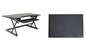 Rocelco 32" Height Adjustable Standing Desk Converter - Sit Stand Computer Workstation Riser - Dual Monitor Retractable Keyboard Tray Gas Spring Assist - Black (R EADRB2)