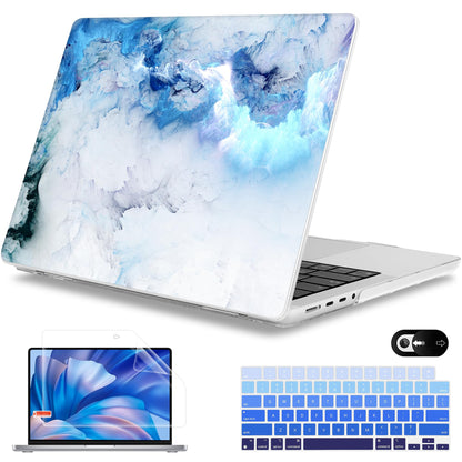 Mektron Case for 2026 M5 MacBook Pro 16 inch A3429 A3428 M4 A3403 A3186 M3 A2991 M2 A2780 M1 A2485 (2021-2025) Pro/Max with Liquid Retina XDR, Hard Shell Plastic Laptop Cover, Cloud & Lightning