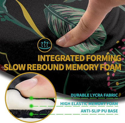 Hokafenle Ergonomic Mouse Pad Wrist Support with Stepped-Wedge Design, Wrist Rest Pain Relief Mousepad Filled with Memory Foam, Carpal Tunnel Mousepad for Wireless Mouse(12x8 inch, Botanical Flowers)