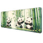 Dynippy Large Thin Mouse Pad with Stitched Edges, Black White Marble
