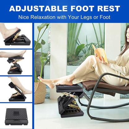 Kalnweis Ergonomic Under Desk Footrest & Leg Rest Stool with Massage Roller