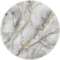 ITNRSIIET Round Mouse Pad with Stitched Edge Premium-Textured Waterproof Non-Slip Rubber Base Desktop Protection Mat Diameter 8.7 inches, Gray Marbling