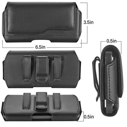 NUVAVO Holster Case for iPhone 15 Plus&15Pro Max, 14 Plus&14Pro Max, 13/12/11 Pro Max, Samsung Galaxy S24+ S23+ S22+ S21+ Plus Series, Phone Holder with Belt Clip (Fits Otterbox Commuter Case on)Black