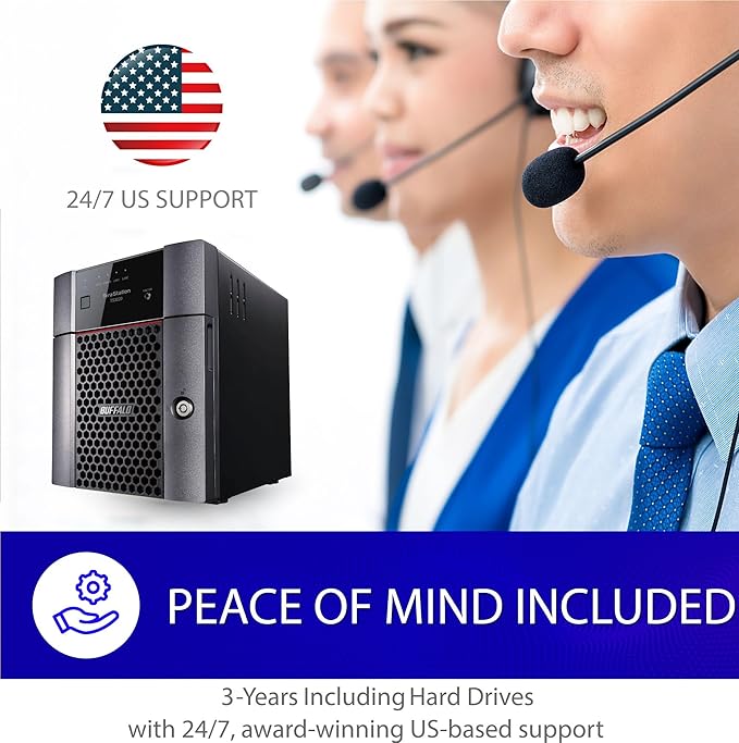 BUFFALO TeraStation 3420DN 4-Bay SMB 4TB (2x2TB) Desktop NAS w/Hard Drives Included Network Attached Storage