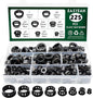225 Pcs 8 Sizes Cable Snap-in Knockout Insulating Bushing Grommets Assortment Kit, 5/16, 3/8, 1/2, 5/8, 11/16, 3/4, 7/8, 1 Black Nylon Plastic Hole Grommets for Wiring, Cord Hose & Tubing