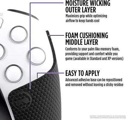 KontrolFreek Performance Grips for PlayStation 5 (PS5) Controller (Nightfall Black XT (Extra-Thin))