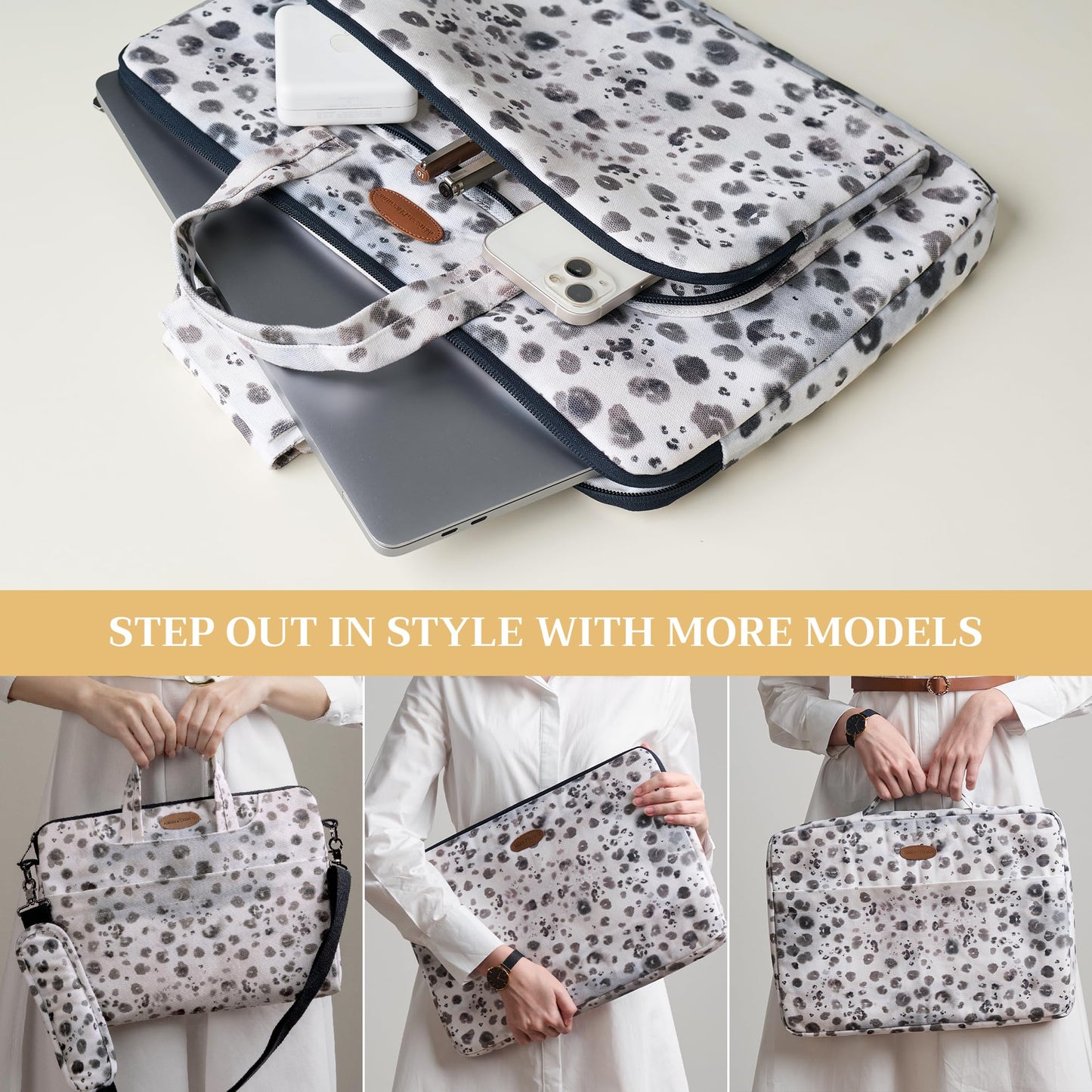 Maison d' Hermine Laptop Bag with Front Pocket Upto 15.5 inch Laptop Tablet