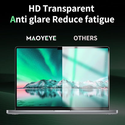 Privacy Screen for MacBook Pro 14 Inch M1/M2/M3/M4(2021-2024)-A2918 A2992 A2442 A2779,Anti Blue Light Glare Filter Removable Computer Protector, Monitor Shield Laptop Film With Camera Cover